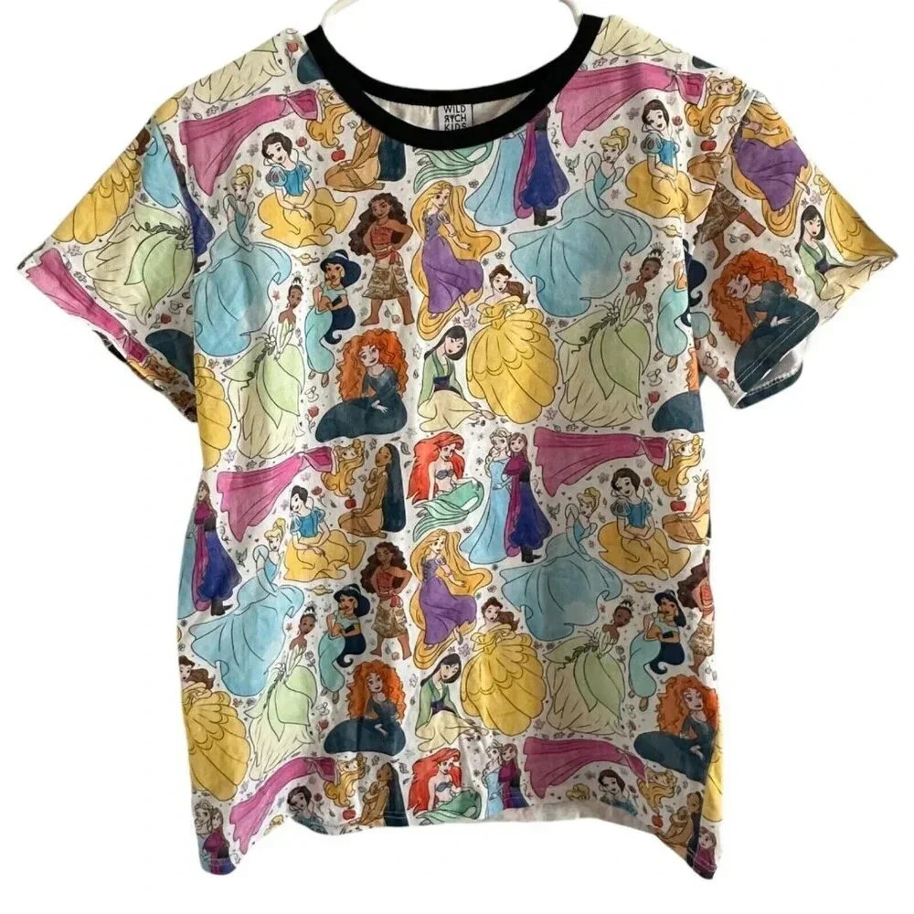 Wild Rich Kids T-Shirt Adult Size Small disney princess watercolor coloring book